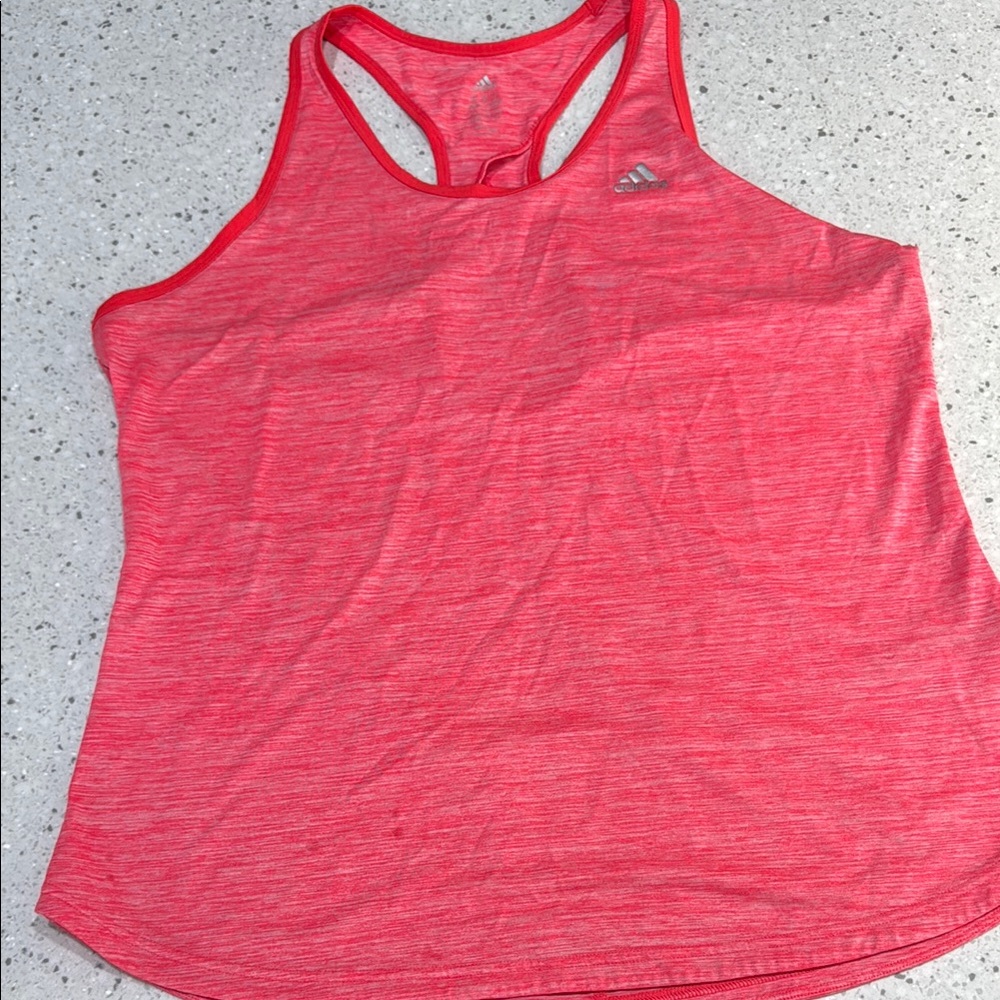Adidas Pink Sleeveless Racerback Tank Top